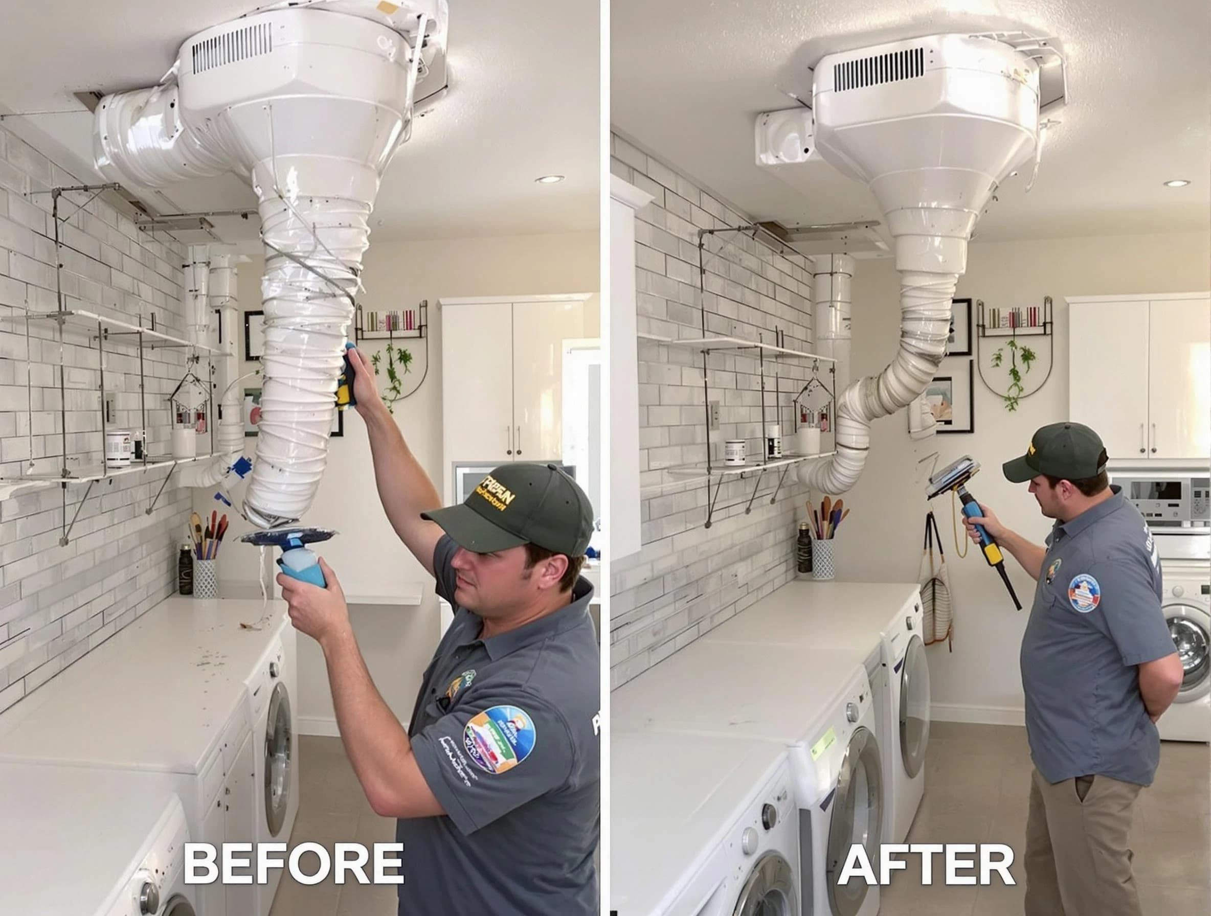 Professional dryer exhaust vent cleaning by Providence Dryer Vent Cleaning in Providence