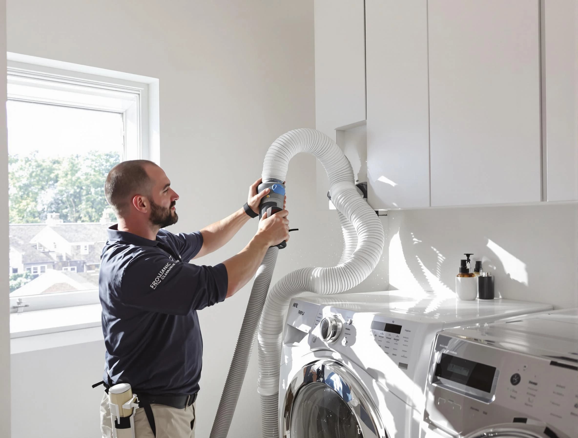 Certified Providence Dryer Vent Cleaning technician performing dryer vent cleaning in Providence