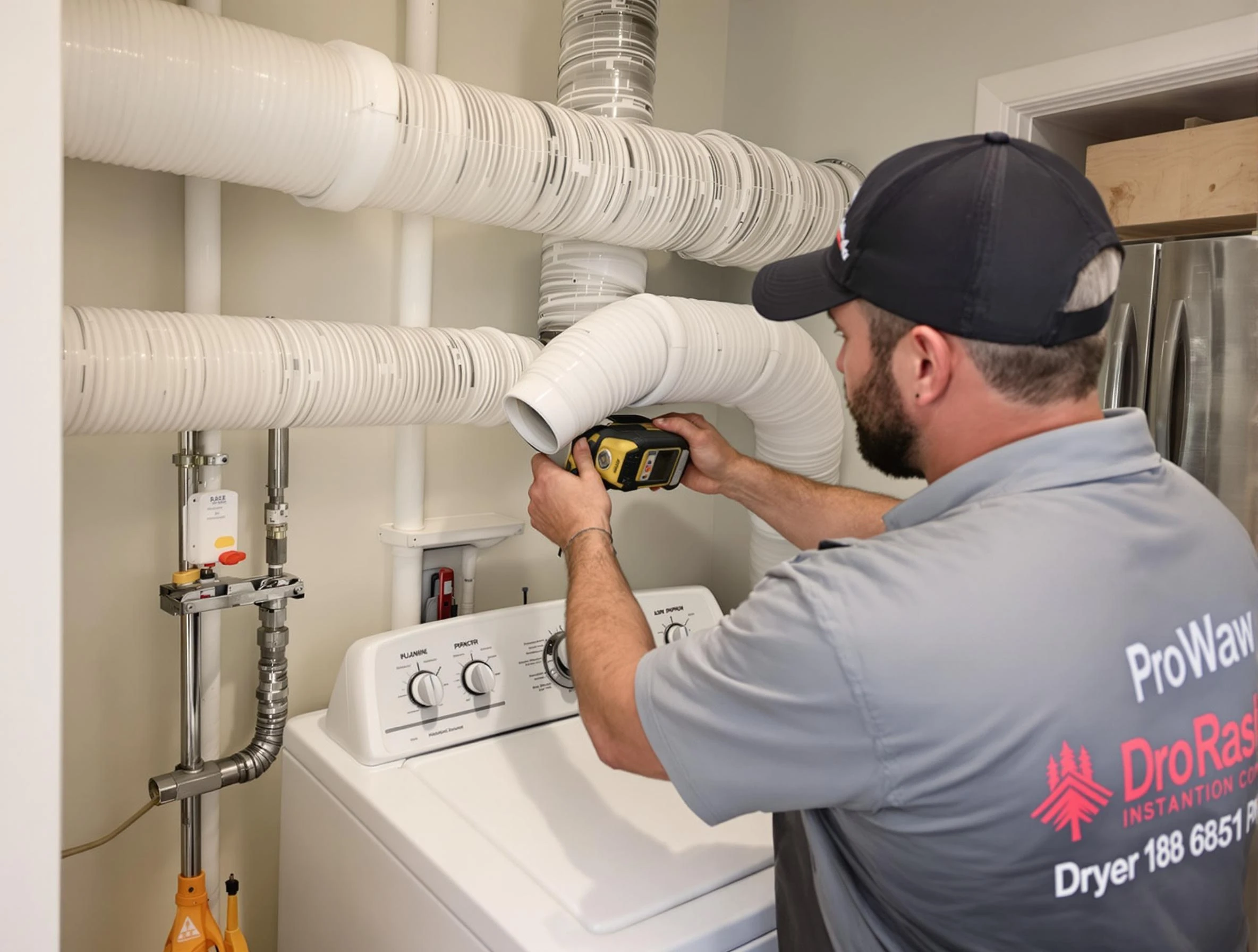 Professional dryer vent hose installation by Providence Dryer Vent Cleaning in Providence